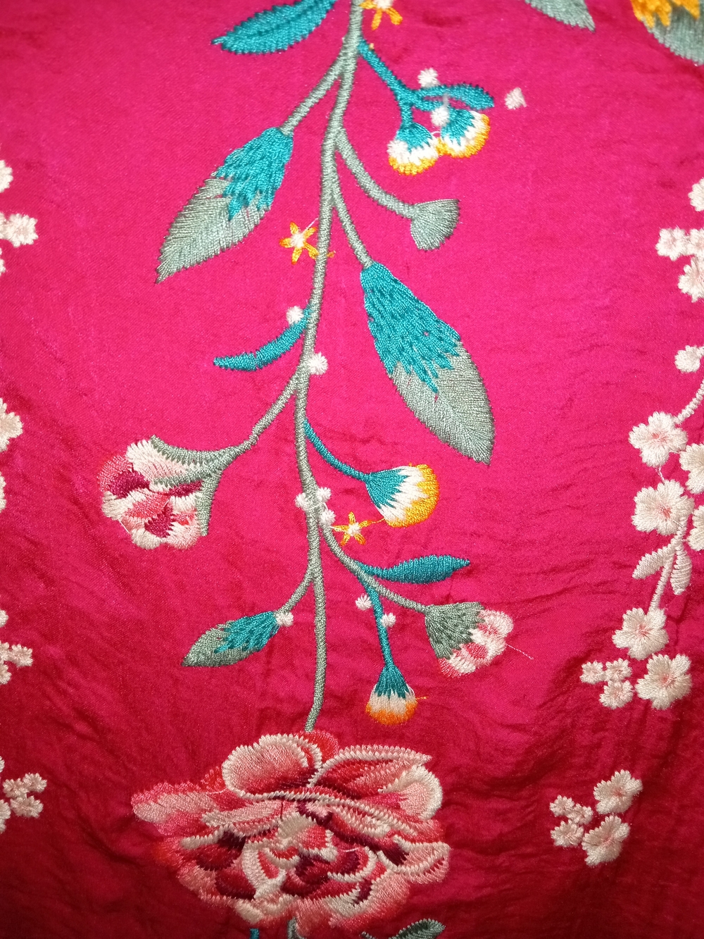 Savanna Jane Hot Pink Embroidered V-Neck Tunic - Picture 3 of 7